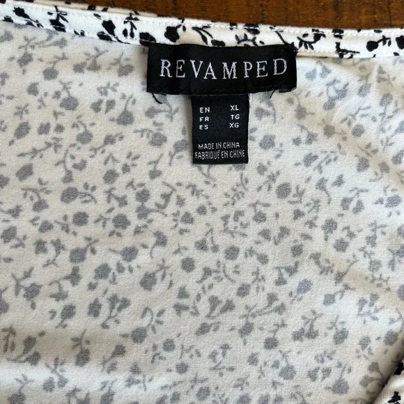 Revamped Black Rose Print Floral Mini Wrap Dress - Picture 2 of 3